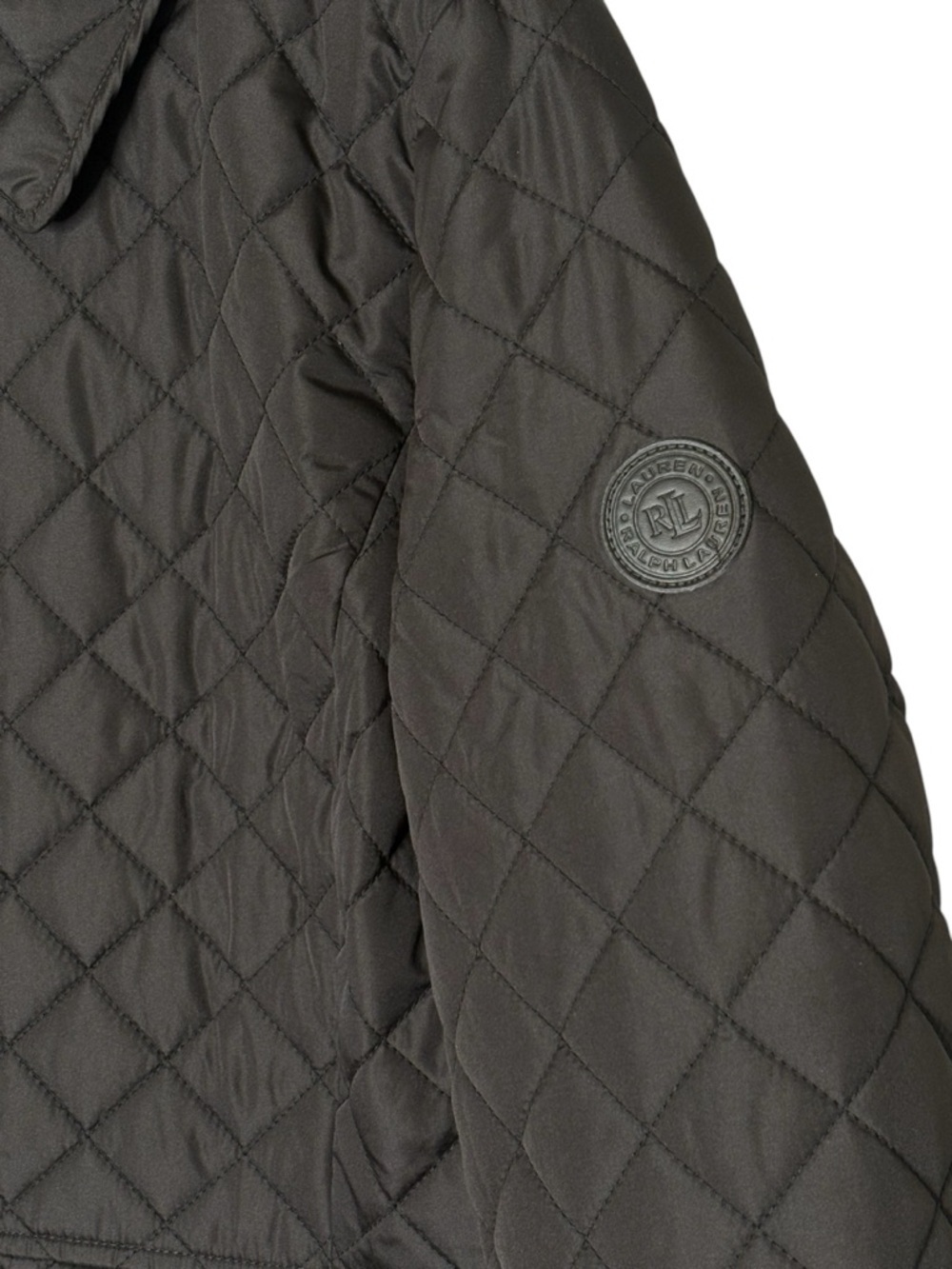 NWT Lauren Ralph Lauren Black Label Quilted Snap Front Barn Jacket • Black • L - Picture 2 of 15